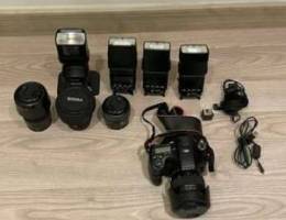 Sony SLT-A77V, 4x A-Mount lenses and 4x Fl...