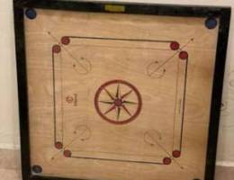 Carrom Board with coins