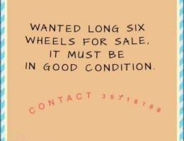 Wanted 6 Wheels for sale