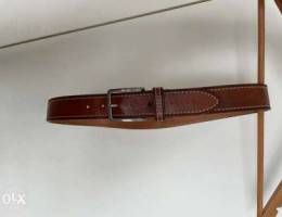 Menâ€™s brown leather belt Sisley brand