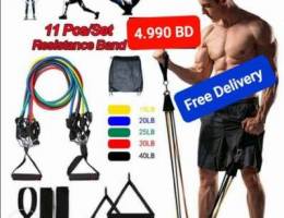 Resistance Band 11Pec Set Free delivery