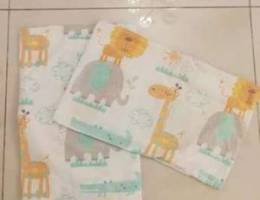 Animal Design Kid Cotton Bed Sheet & Pillo...