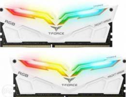 team t force 32GB RAM night hawk white RGB...