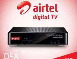 airtel reciver indian dish fixing and rech...