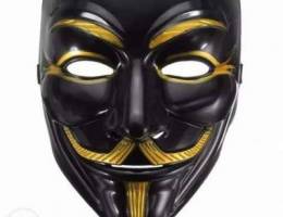 BLACK & Gold Anonymous/Vendetta Mask