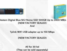 Digital Blue M.2 Nvme 500GB and TP link Wi...