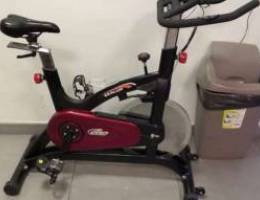 Heavy duty exercise bike with speed meter