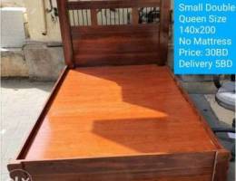 Small double bed without mattress 140x200 ...