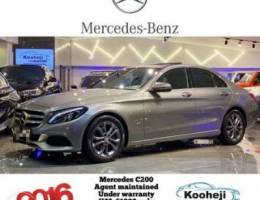 Mercedes C200 2016 *Under warranty * Agent...