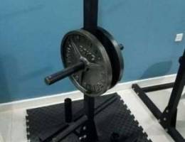 weight holder with 2x 20kg plates & 2 pipe...