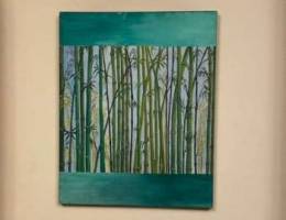 Feng Shui Bamboo Canvas Painting