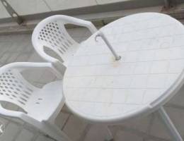 Outdoor table and 2 chairs