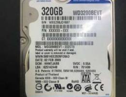 WD 320gb sata hdd for sale