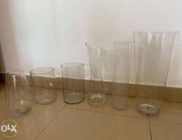 6 Glass Vases - BRAND NEW