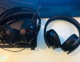 2 gaming headsets (rig 500 pro and PS4 Gol...