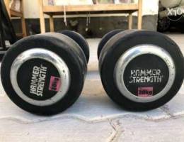 Hammer Strength 20KG / 45Lbs pair dumbbell...