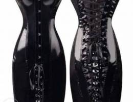 Ladies leather gothic corset