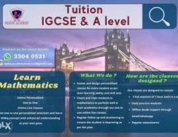 Online tuition for A level & IGCSE student...