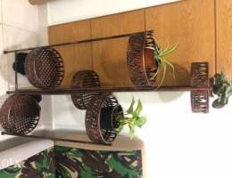 Plant stand with 3 plants