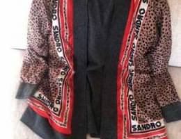 Sandro cardigan reversible look . size S-M...