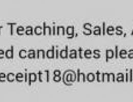 Require Females For Teaching, Sales, Admin...