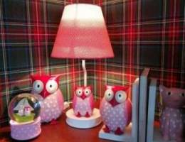 Owl decor- book ends, snow ball, piggy ban...