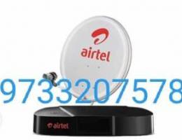 Airtel dish setup box receiver and fitting