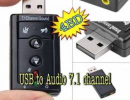 USB virtual 7.1 channel sound adapter