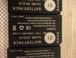 10x Nikon EN-EL20 batteries + USB Charger