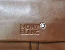 Montblanc Leather Messenger Bag, Brown