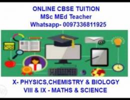 VIII - X Online CBSE Tuition MSc MEd Teach...