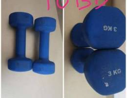 A pair of dumbbells 3kg each