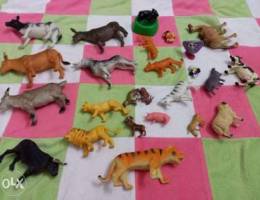 Toy wild & farm animals