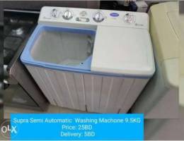 Supra semi automatic washing machine 9.5kg...