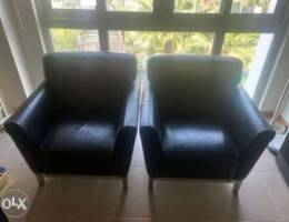 single leather chairs