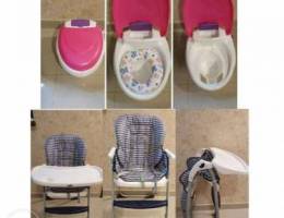 Baby potty and high chair