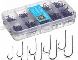 300pcs/ Box Barbed Fishing Hooks Single Fi...