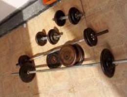 all.weight dumble and barbells 70bd only