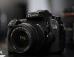 canon 70D with lens