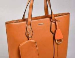 Brown Tote Bag With Coin Pouch