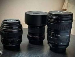 3 canon lenses