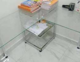 Corner glass table for sale