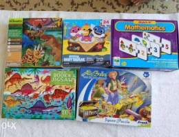 5 boxes of puzzles,All are complete,sell t...