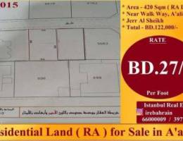 Residential land for Sale in Aâ€™ali near wa...