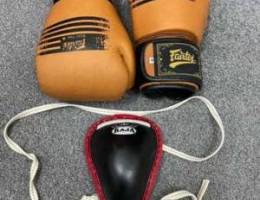 boxing gloves and gain guards