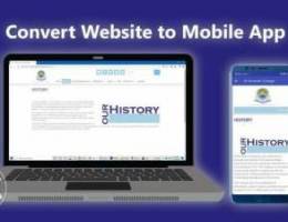 we convert website to an android and ios a...