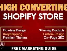 we create shopify dropshipping website, ec...