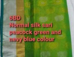 Normal silk green sari and paper silk sari