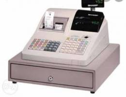 Cash register with money counter