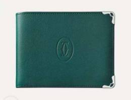 Peacock green must de wallet Cartier